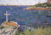 impressionist painter the mariners cross at high tide France oil painting artist